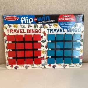 Melissa & Doug NEW Kids Flip To Win Travel Bingo Wooden Games